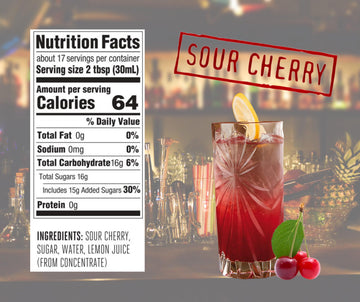 Mayer Sour Cherry Syrup – Vegan, Gluten Free, 16.9 Fl Oz, Real Fruit, No Artificial Additives