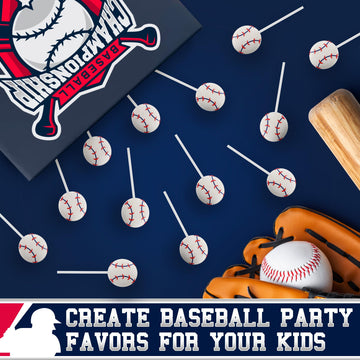 Baseball Lollipops 12Pk- Baseball Sucker Lollipops Baseball Candy As Baseball Party Favors & Baseball Goodie Bags - Baseball Sna