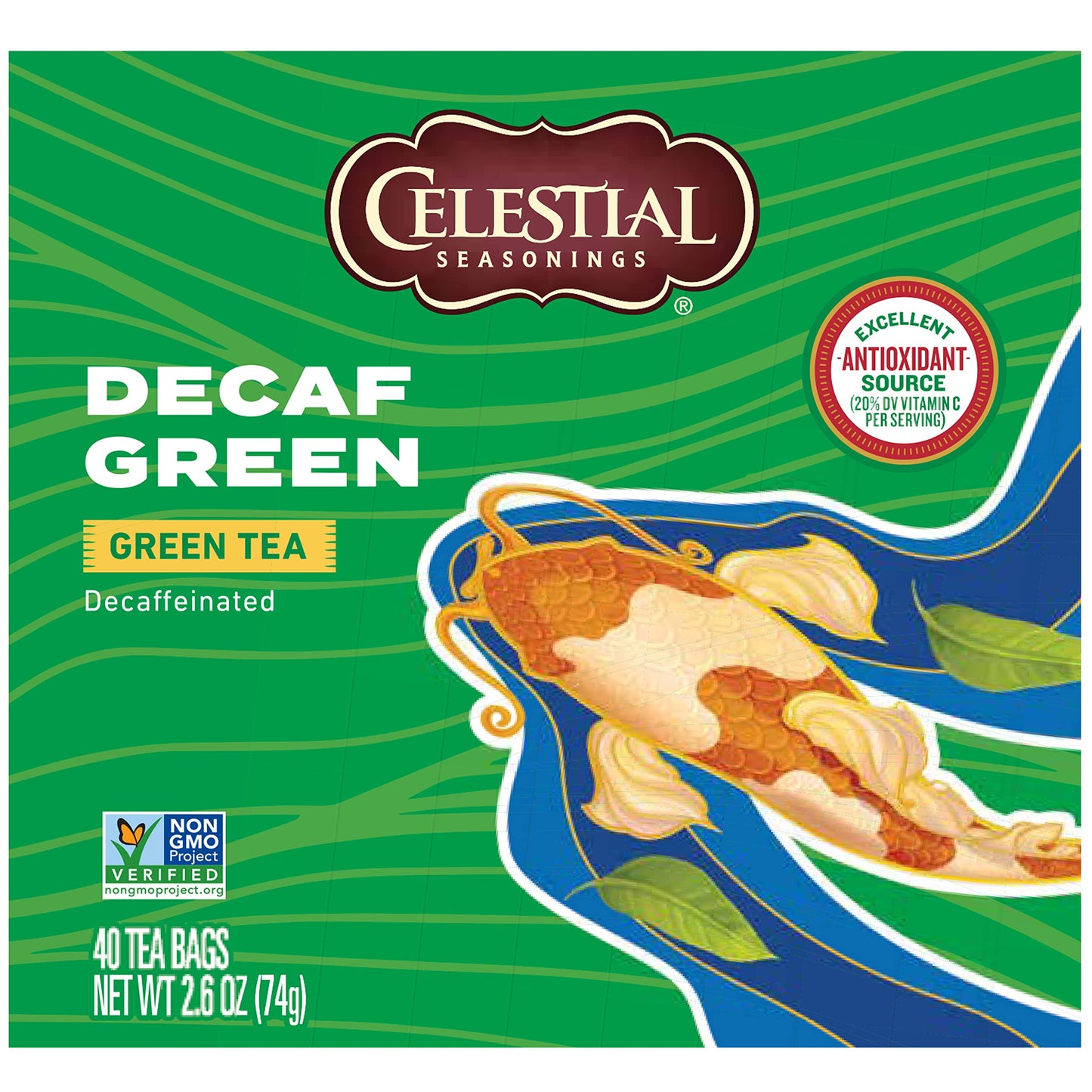 Celestial Seasonings Green Tea Decaffeinated 40 Count (Pack Of 6) - Packaflavor Blendg May Vary