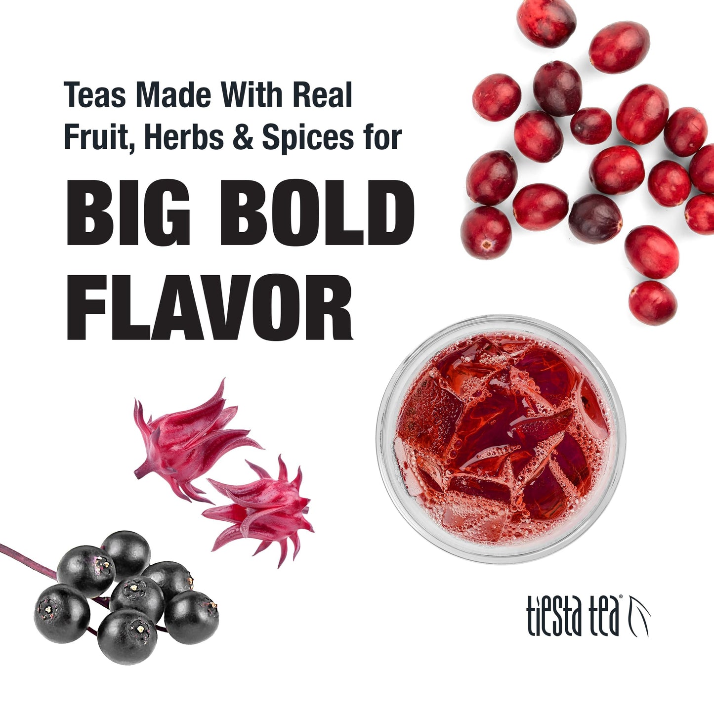 Tiesta Tea - Fireberry Cold Brew Tea - Cranberry Hibiscus Rooibos Tea - Premium Loose Leaf Tea Blend - Non Caffeinated Iced Tea