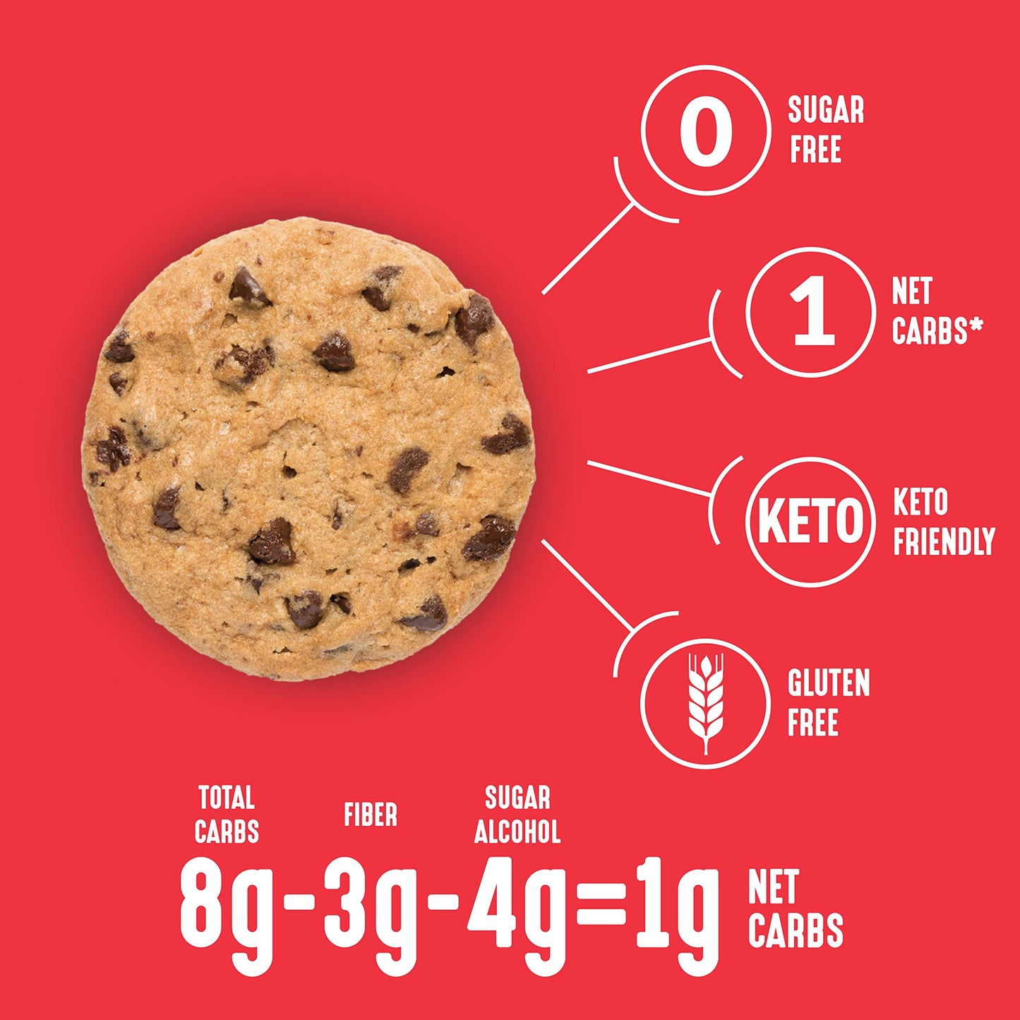 Lakanto Sugar Free Chocolate Chip Cookie Mix - Sweetened with Monk Fruit Sweetener, Gluten Free, Keto Diet Friendly, Vegan, 2g N