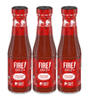 Taco Bell Fire Sauce Glass Bottle, 7.5 OZ 3-pack