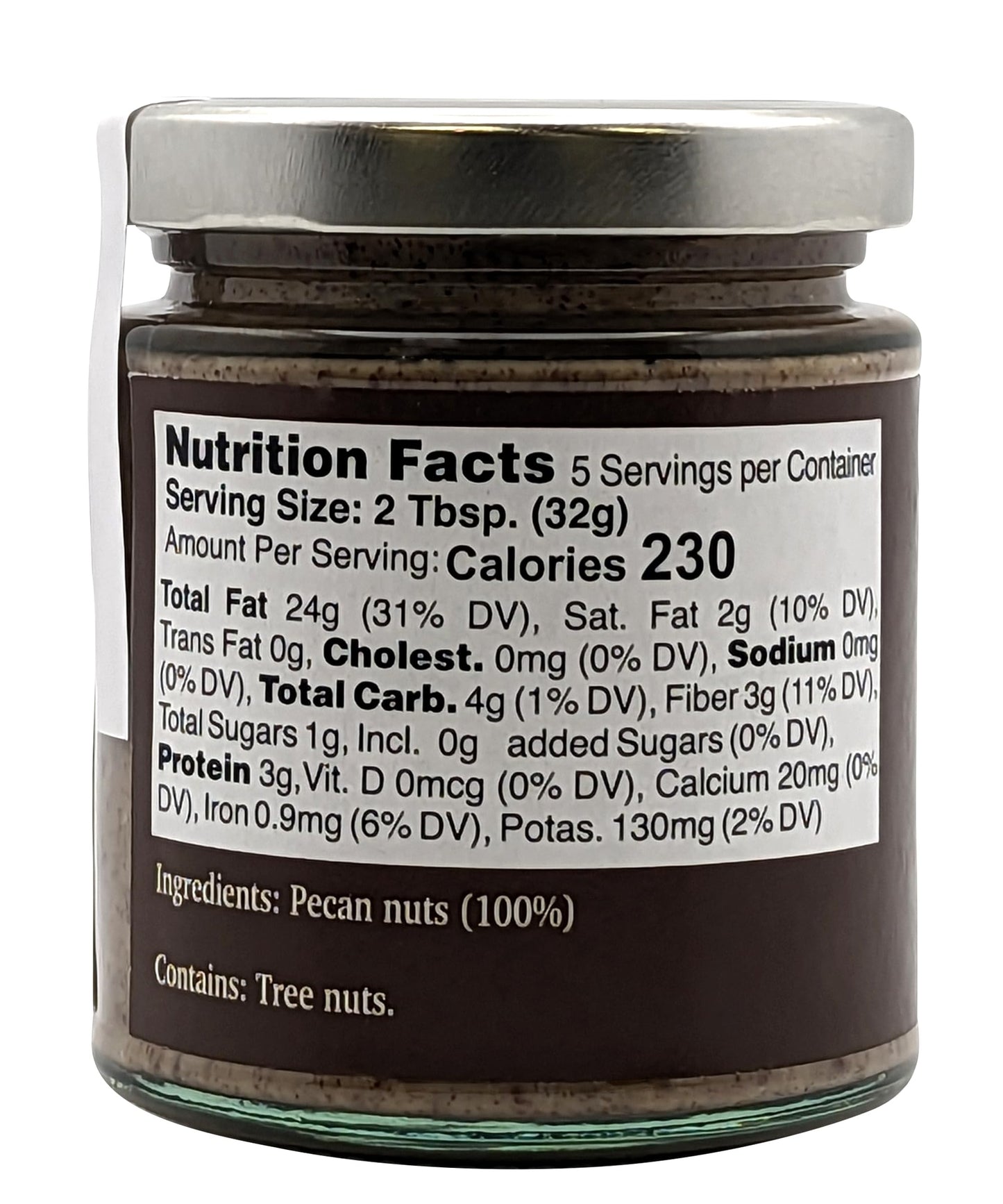 Nutural World - Smooth Pecan Nut Butter 6 Oz (170G) - 100% Pure Single Ingredient