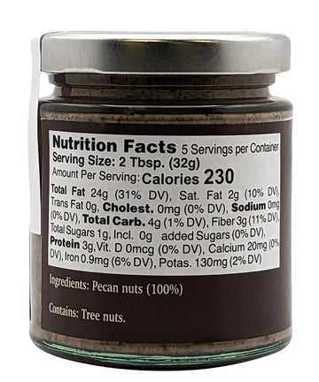 Nutural World - Smooth Pecan Nut Butter 6 Oz (170G) - 100% Pure Single Ingredient