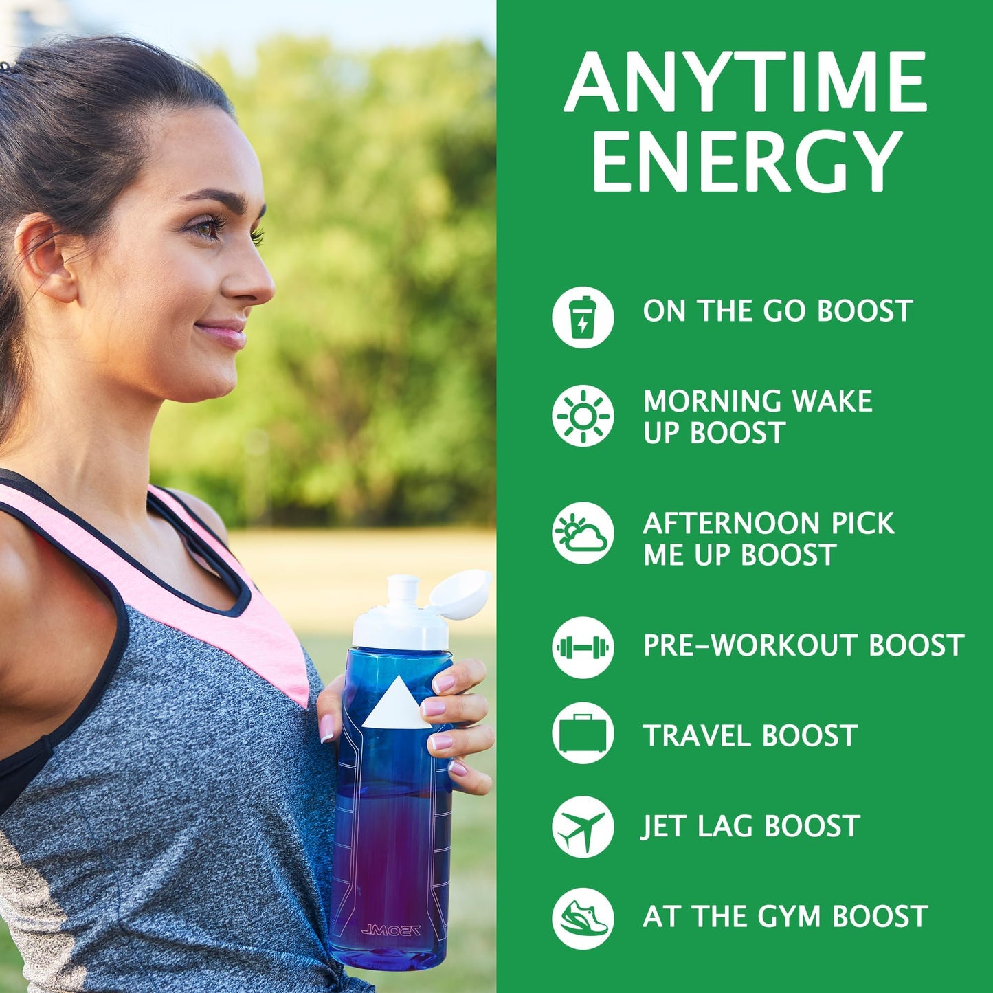 Letz Go! Clean Energy Drink Mix - Sugar Free, Electrolytes, 15 Pack, Mixed Berry, Caffeine Boost, 0.09 Ounce Each