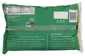 365 by Whole Foods Market, Organic Extra Wide Egg Noodles, 16 Ounce