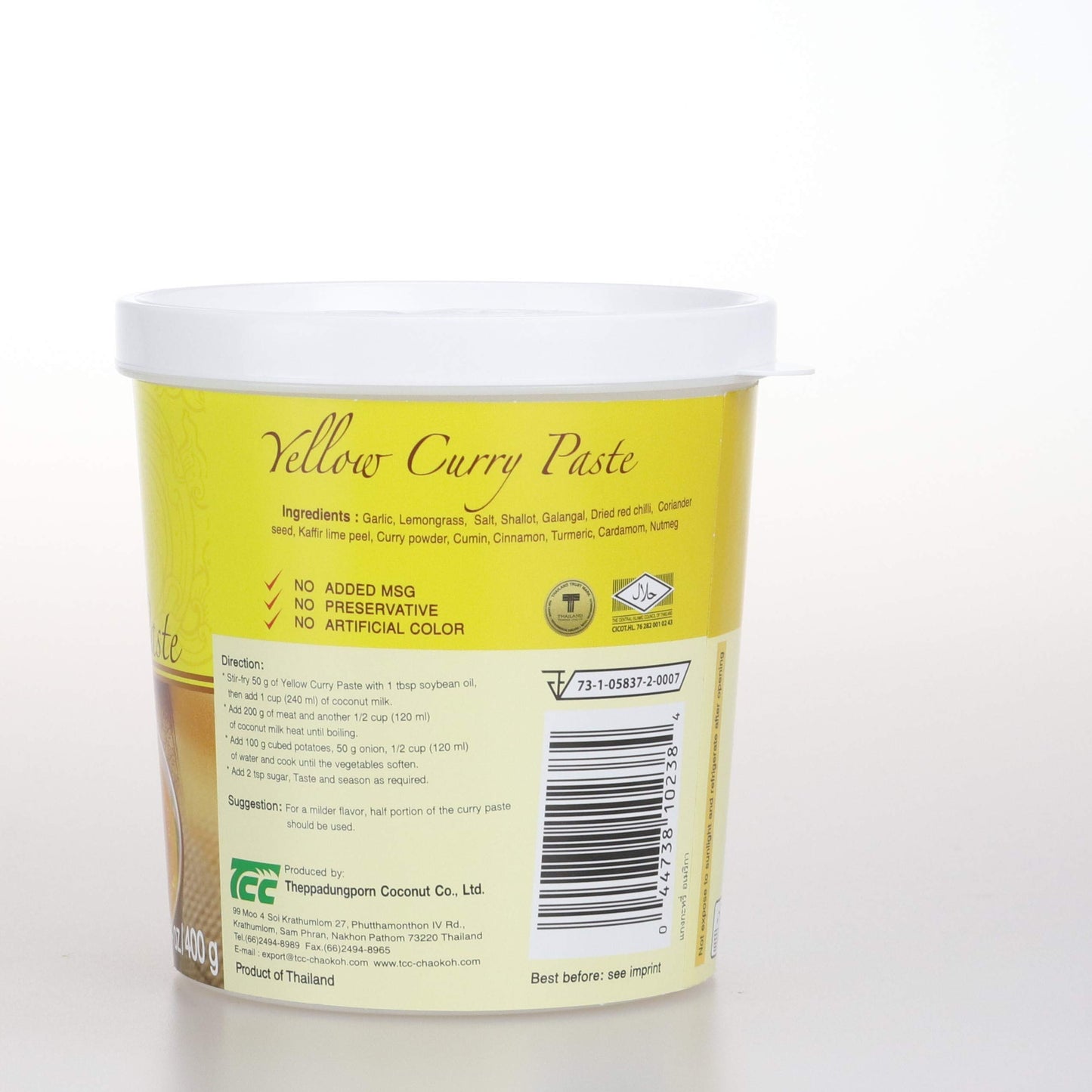 Mae Ploy Thai Yellow Curry Paste for Restaurant-Quality Curries, Aromatic Blend of Herbs, Spices & Shrimp Paste, No MSG, Preserv