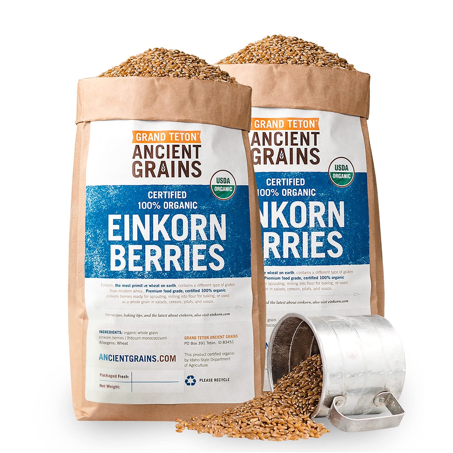 Organic Einkorn Berries (Farro Piccolo) (15 pounds)