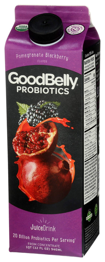 Goodbelly, Pomegranate Blackberry Probiotic Juice, 32 Oz