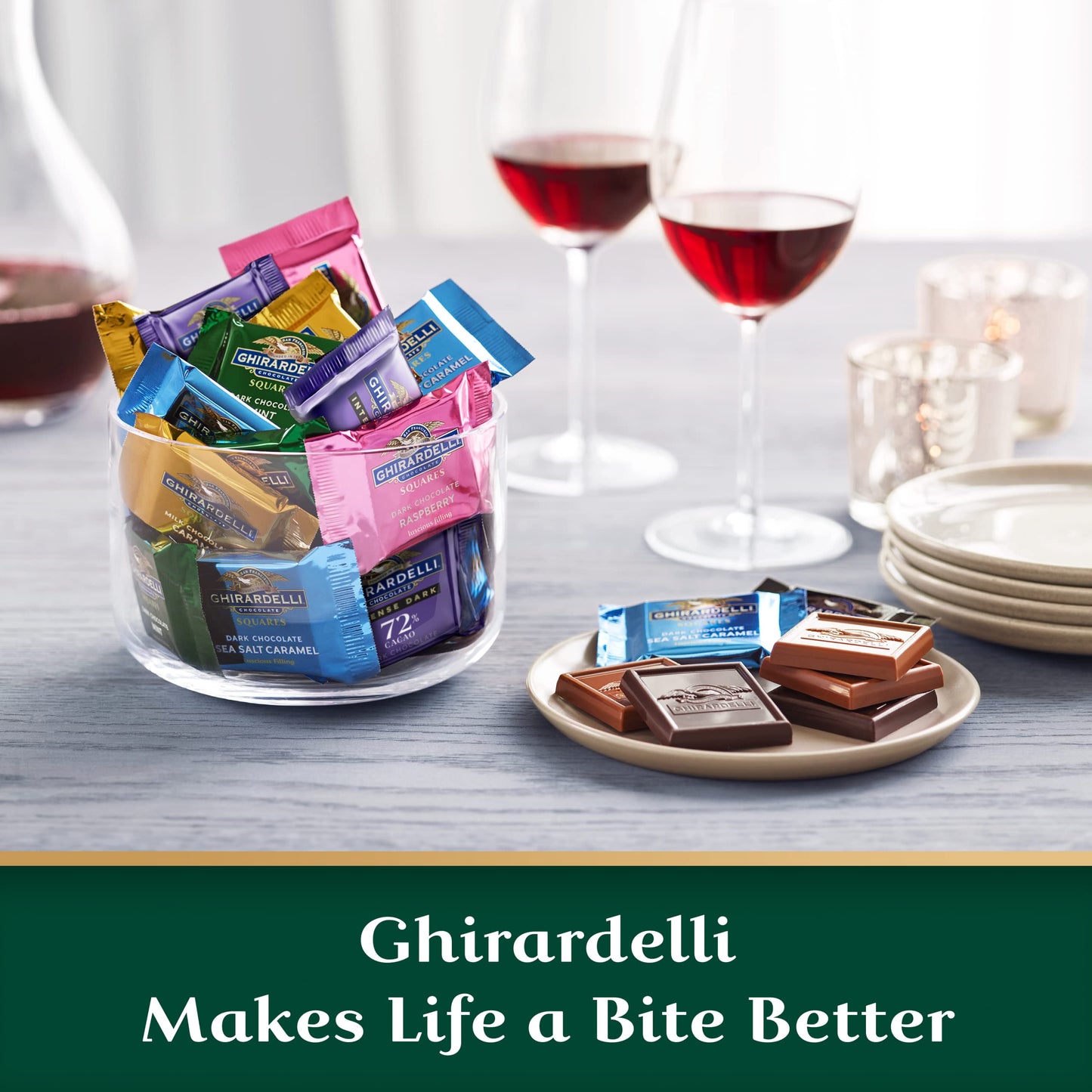 Ghirardelli Choc Sqr Drk Wht Mint, 5.32 Oz