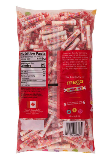 Smarties Candy Rolls, 3 Pound Bag, 180 Count,