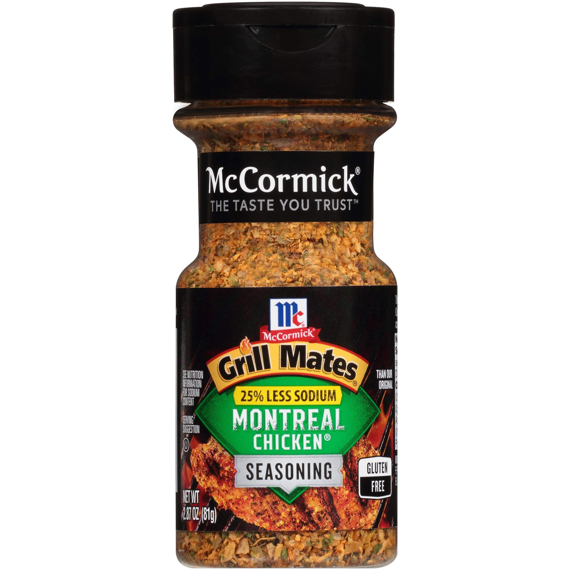 Mccormick Grill Mates 25% Less Sodium Montreal Chicken Seasoning, 2.87 Oz