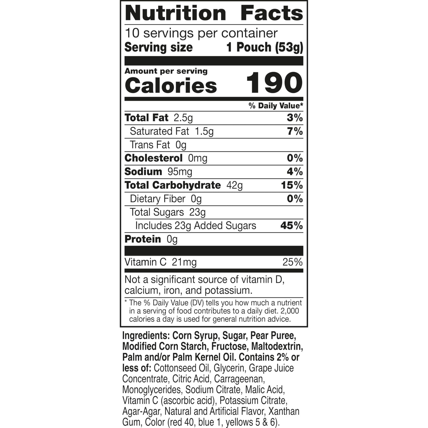 Gushers Fruit Flavored Snacks King Size Pouches Tropical Flavor 10 Ct 19 oz