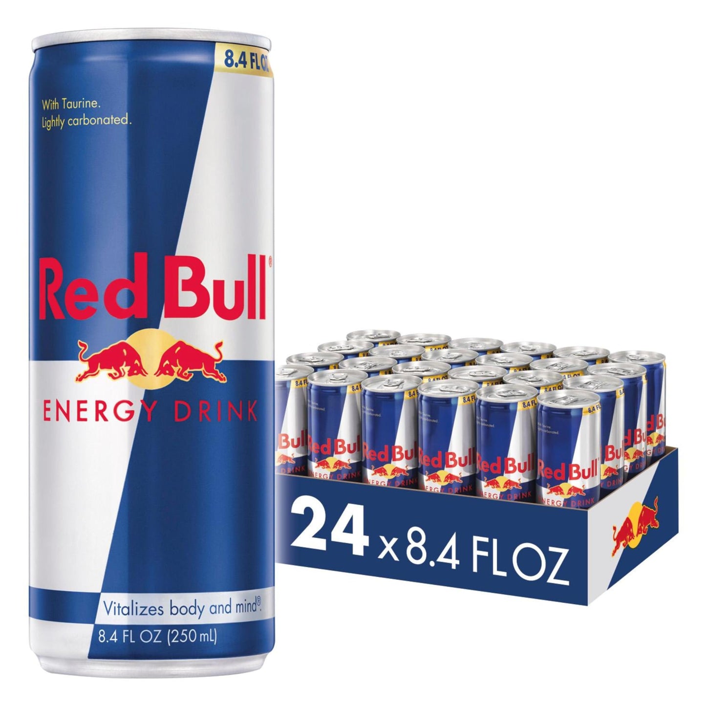 Red Bull Energy Drink, 8.4 Fl Oz, 24 Cans, 80mg Caffeine, Taurine & B Vitamins, Model RB1718
