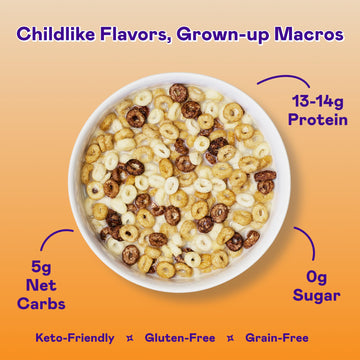 Magic Spoon Cereal - High Protein, Sugar Free, Gluten Free - 4 Pack (2 Smores & 2 Chocolate Chip Cookie) - 7 Ounce Each