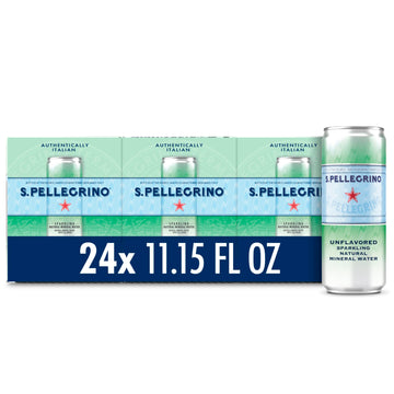 S.Pellegrino Sparkling Natural Mineral Water, Unflavored, 11.15 Fl. Oz (Pack Of 24)