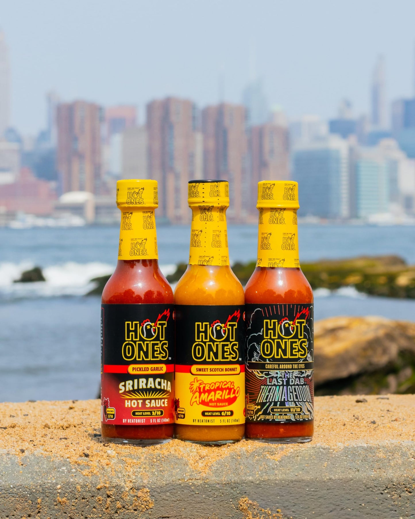 Hot Ones Hot Sauce Challenge Set - Season 28 Trio - Hot Sauces Gift Set - Variety Pack - Made with Natural Ingredients - Unique