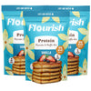 Flourish Protein Pancake & Waffle Mix, High Protein & Fiber, Vanilla Flavor, 430g (3 Pack), No Added Sugar, Made in Canada