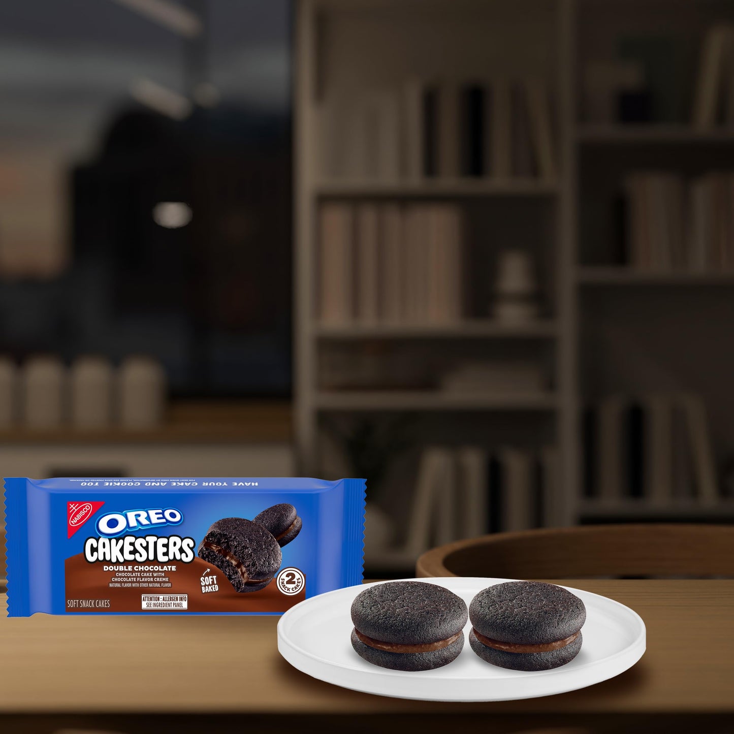 Oreo Cakesters Double Chocolate Snack Cakes, 2.02 oz (Pack of 5)