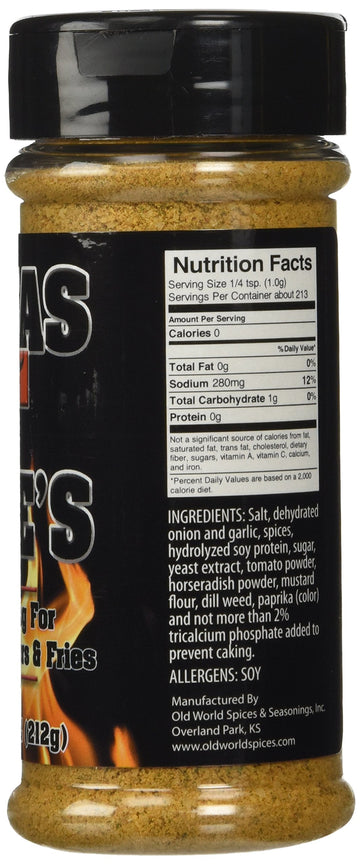 Oakridge BBQ Texas T-Bones Rub and Seasoning for Steaks, Burgers and Fries 7.5 Ounce (Pack of 2)