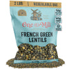 ONE IN A MILL French Green Lentils | 2LB Bulk Le Puy Dry Lentils Resealable Bag | All-Natural Plant-Based Protein for Soups, Sal