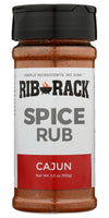 Rib Rack Dry Spice Rub - Cajun, 5.5 oz. - Meat Seasoning for BBQ, Grill, Smoker - All Natural Ingredients (Packaging May Vary)