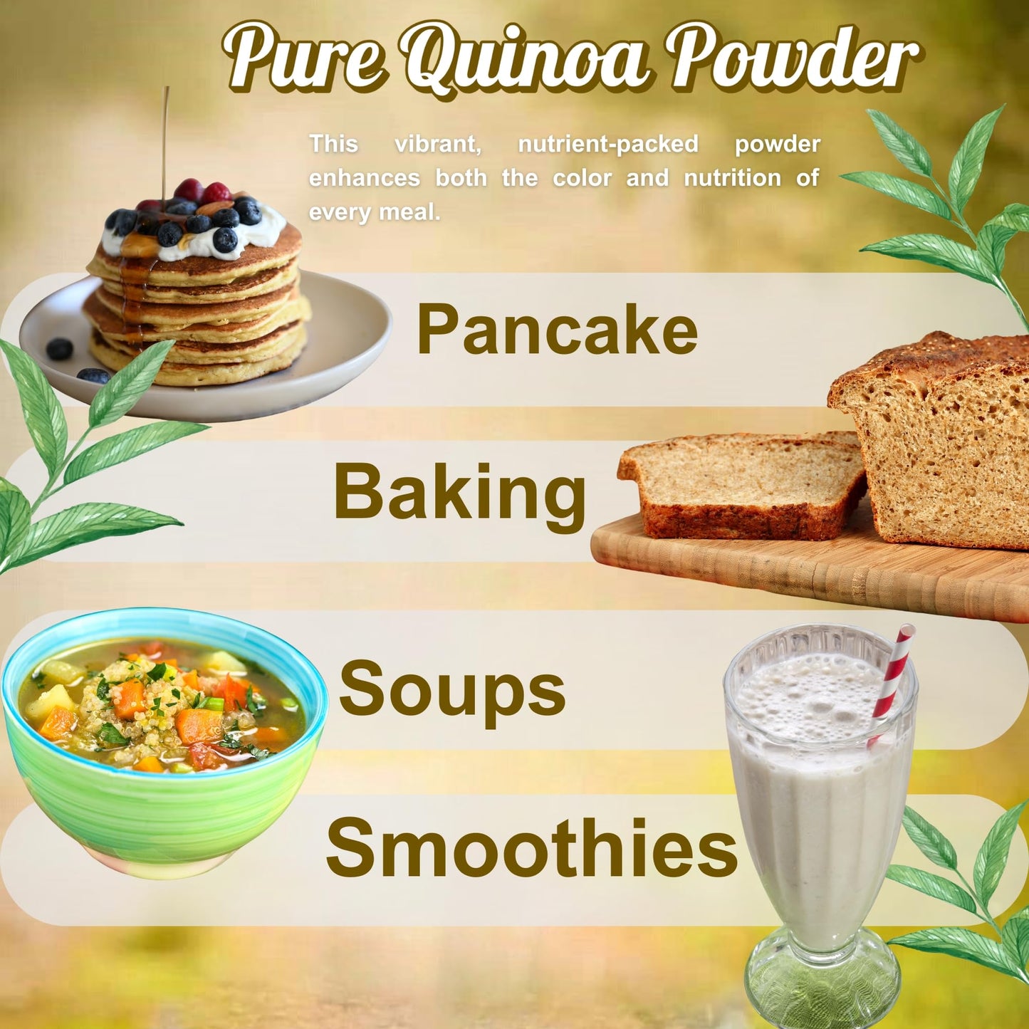 Hanan Mikhuy Quinua 100G - 100% Natural Quinoa Powder For Energy & Digestion, Vegan, Non-Gmo, Gluten-Free, Keto From Peru (3.53O