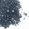 Weraru Edible Black Pearl Sugar Sprinkles Candy Mixing Size Baking Edible Cake Decorations Cupcake Toppers Cookie Decorating Cel