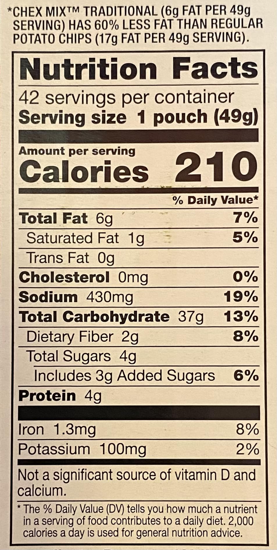 The Holy South Chex Mix Traditional Snack Pack, 13 Count, 1.75oz Bags
