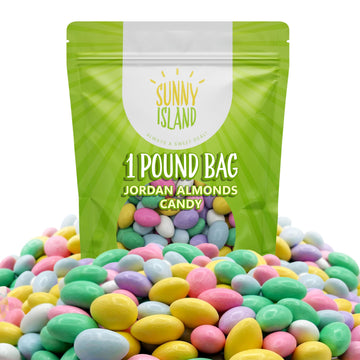 Jordan Almonds Candy | 1-Pound Bag | Pastel Colored Classic Party Favor