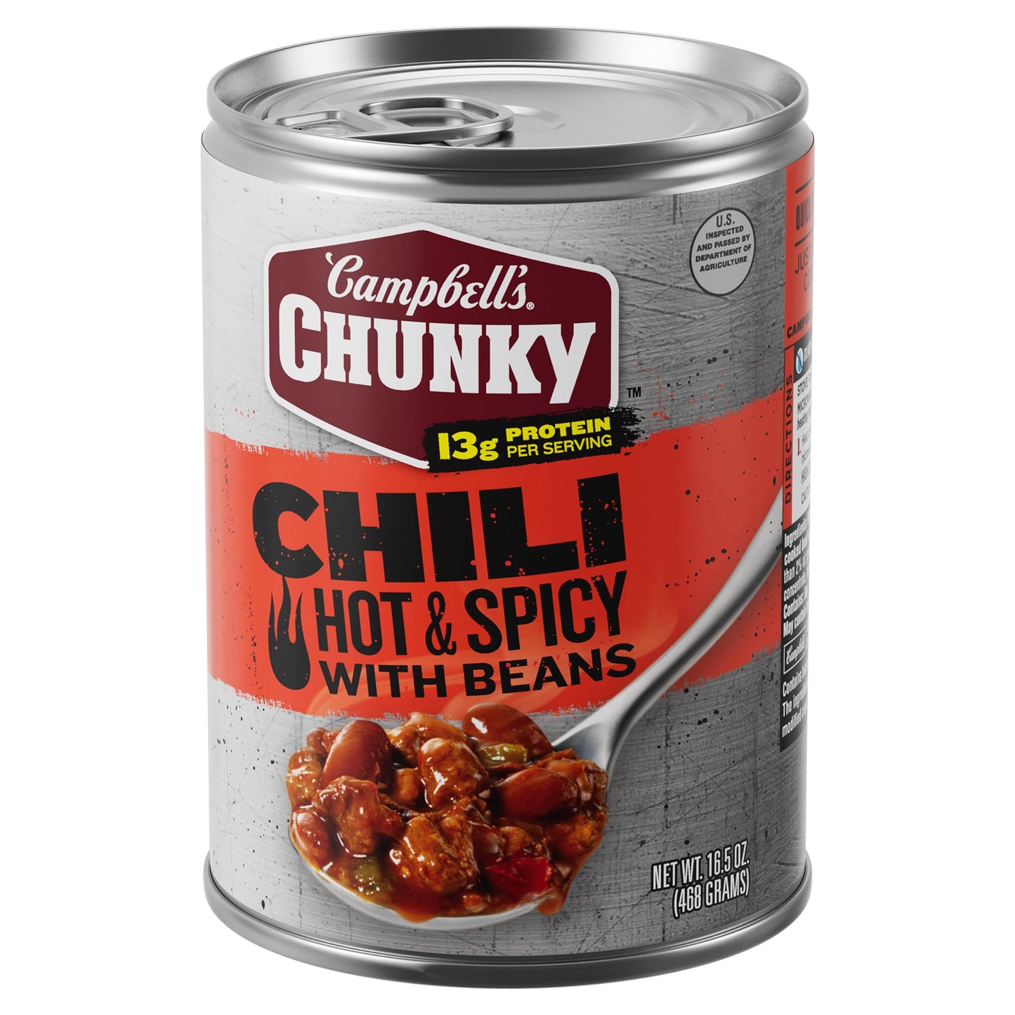Campbell’S Chunky Hot And Spicy Chili With Beans, 16.5 Oz Can