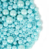 Kasvan Blue Pearl Sugar Sprinkles - Edible Candy Pearls 130G/4.58 Oz, Mix Size, Baking Cake Decorations, Ice Cream Toppings And