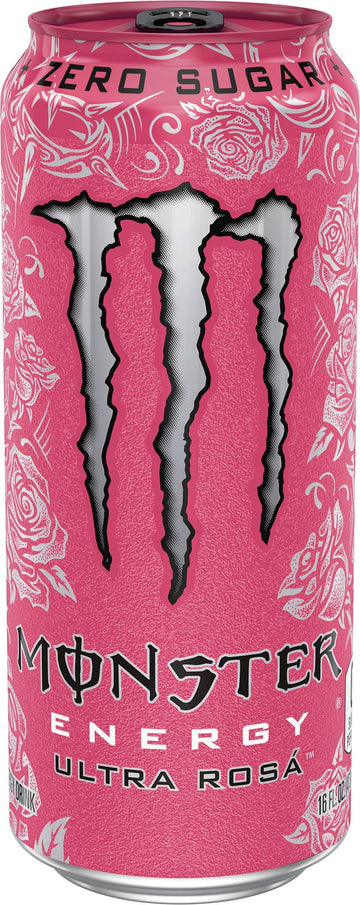 Monster Energy Ultra Rosa Sugar Free Energy Drink, 16 Ounce (Pack of 24), Pink