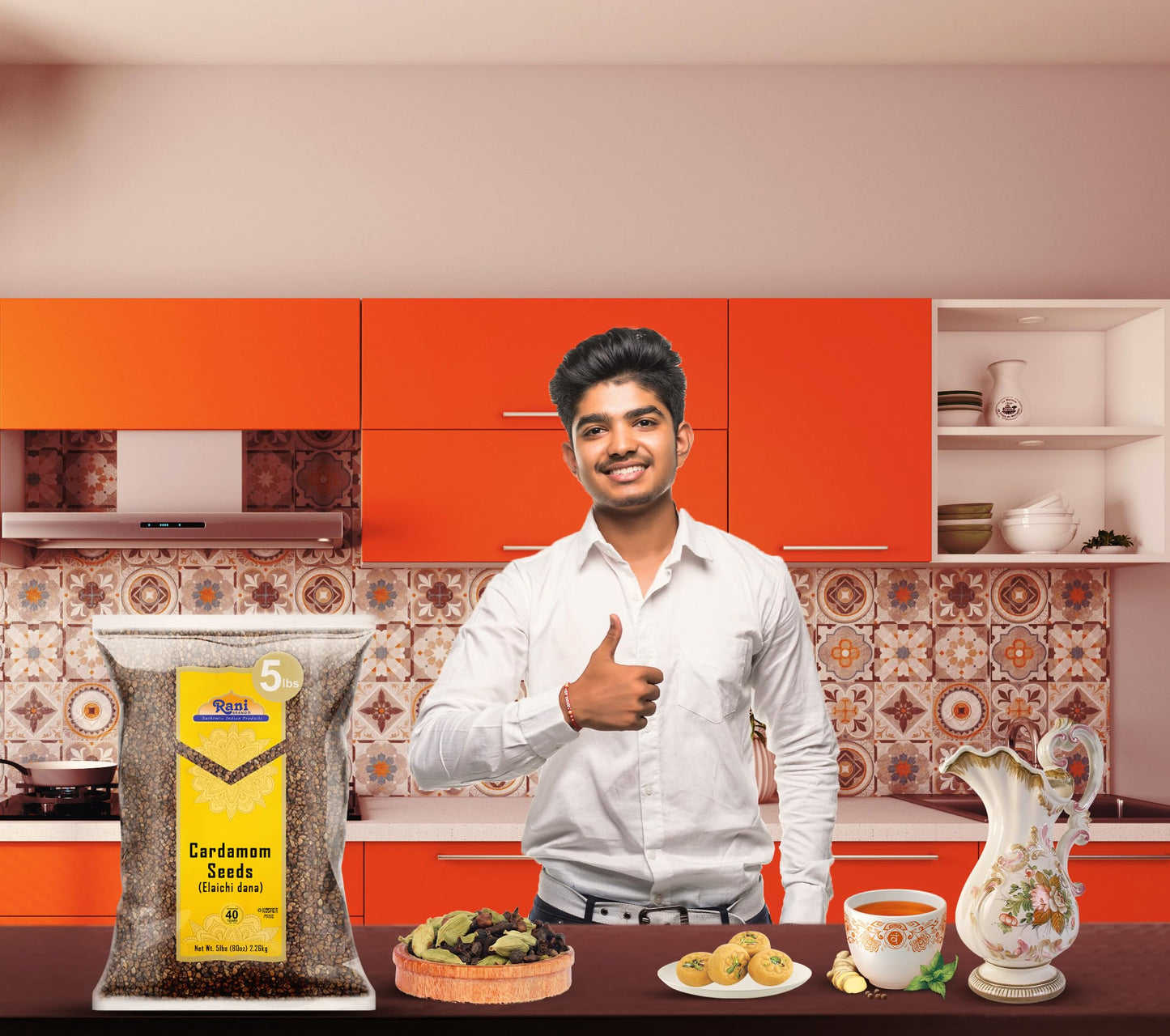 Rani Cardamom Decorticated Seeds - All Natural, Vegan, NON-GMO, 80oz (5lbs) Bulk, Indian Spice