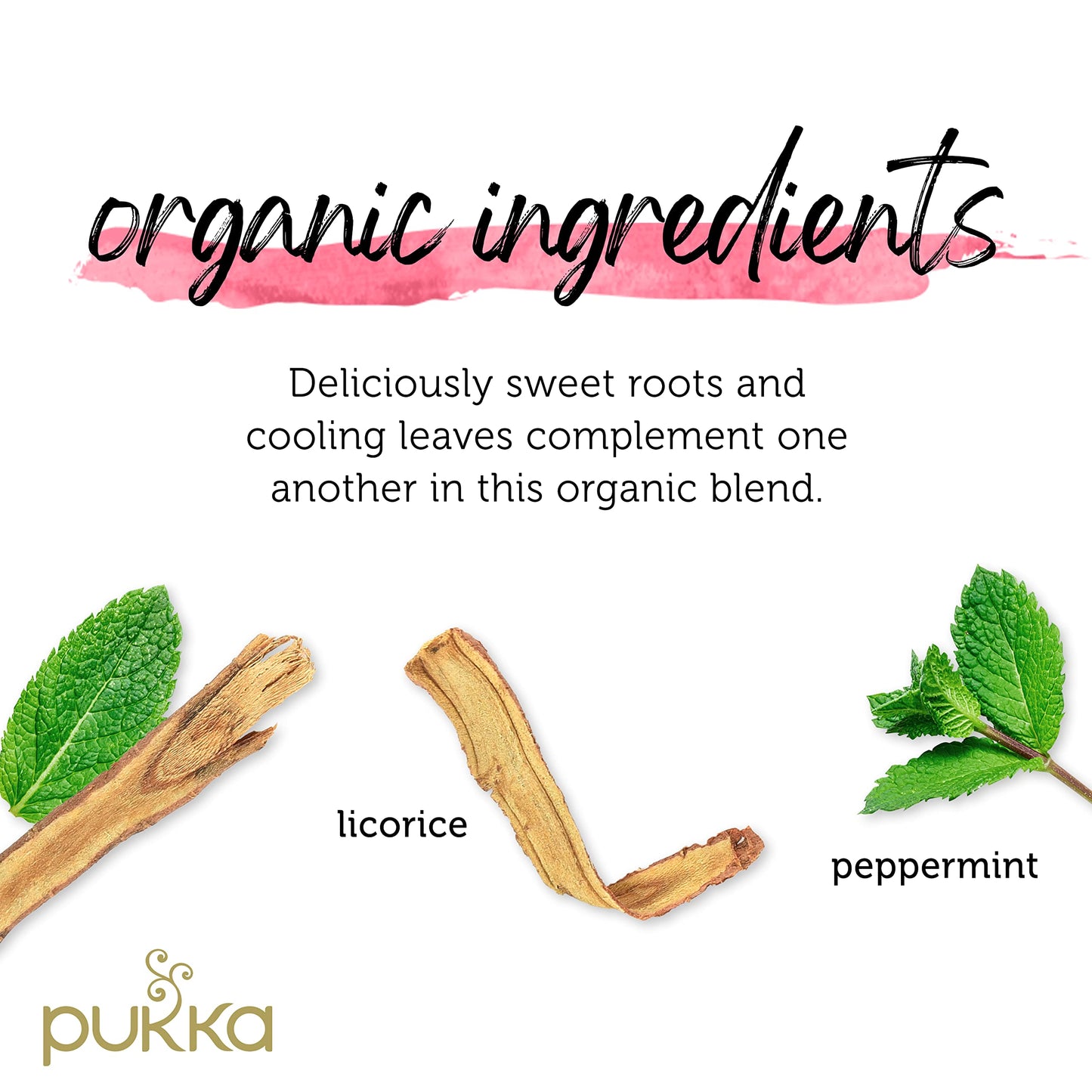 Pukka Organic Tea, Peppermint & Licorice Herbal Tea Bags (6 Pack, 120 Individual Sachets)