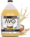 Avo Non Gmo 100% Rice Bran Oil, 1 Gallon, No Preservatives Added