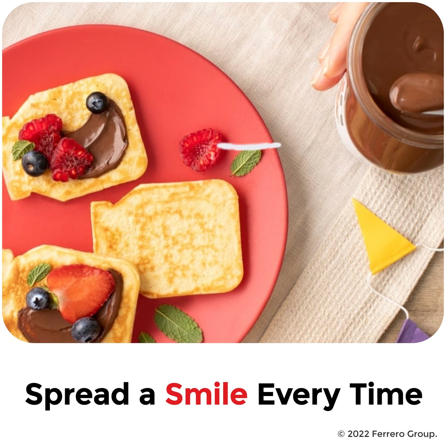 Nutella Hazelnut Spread With Cocoa For Breakfast, Bulk 6 Pack, 26.5 Oz Per Jar