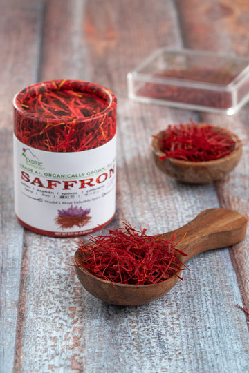 EXOTIC BioNaturals Saffron Spice | Super Negin Grade A+ | Non-GMO | 28 Grams (1 oz)