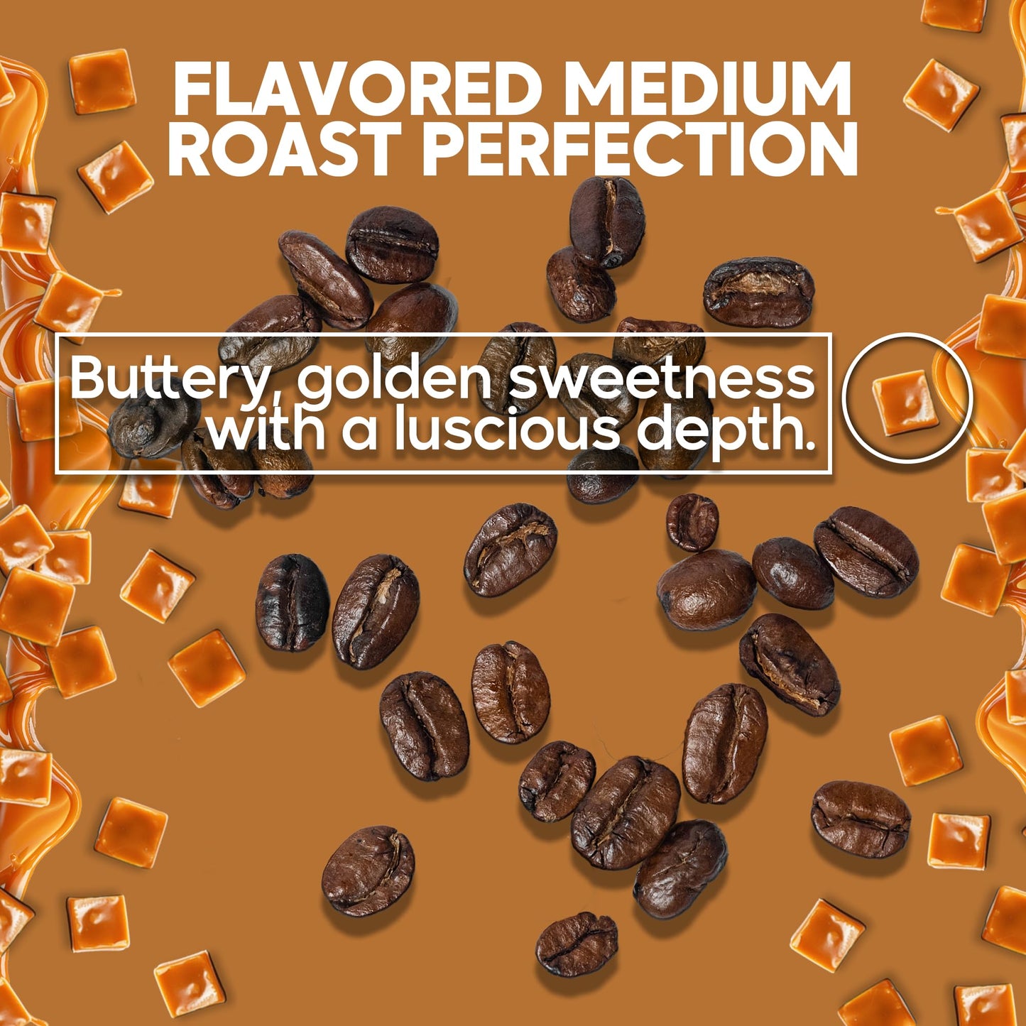 Sarasota Coffee Whole Bean Salted Caramel | Medium Roast Gourmet Flavored Coffee Beans | Low Acid, Mold Free, Specialty Grade Bu