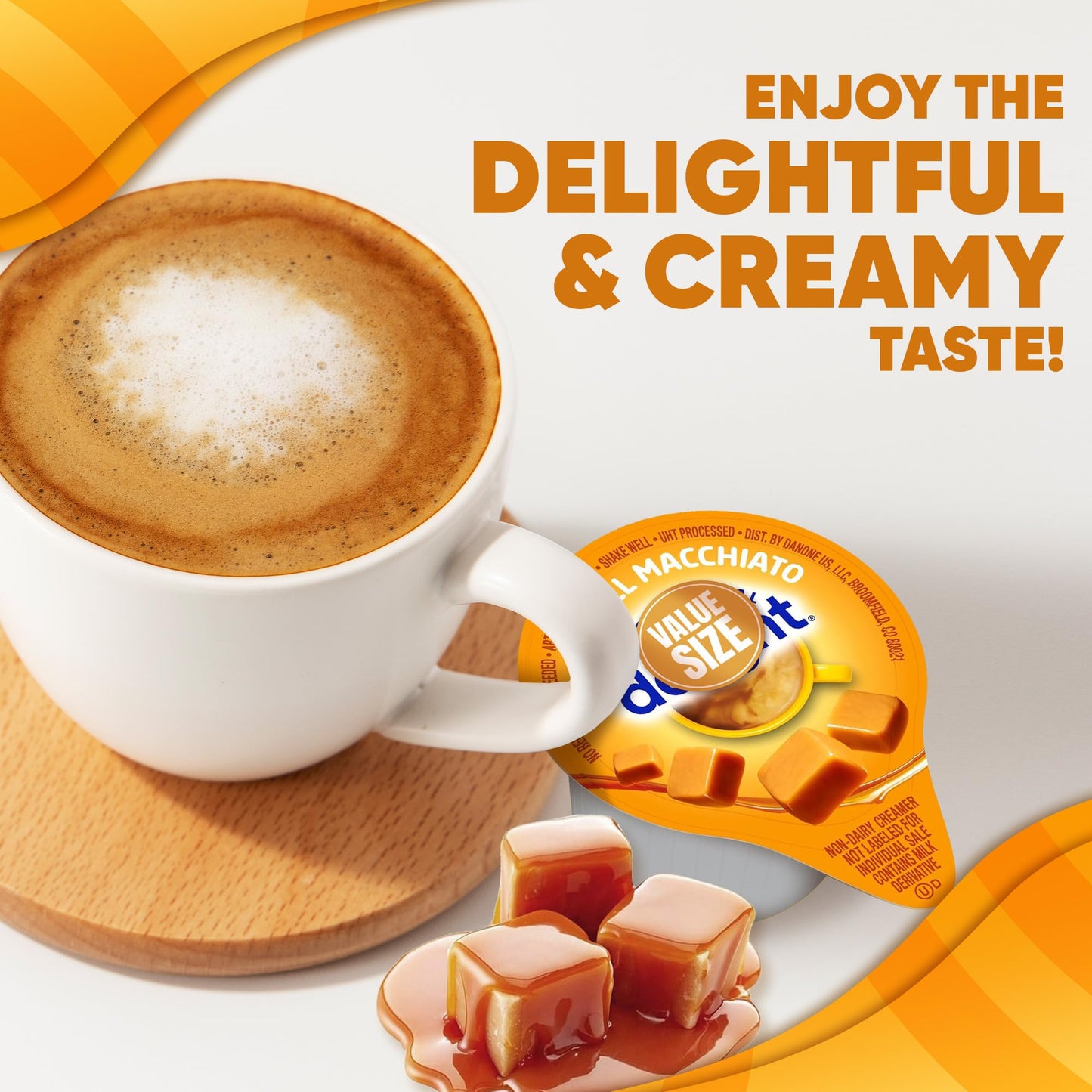 Generic Caramel Macchiato Creamer Singles, 192 Creamer Singles Included Great For Offices, Restaurants, Coffee, Bar, Gift And Ho