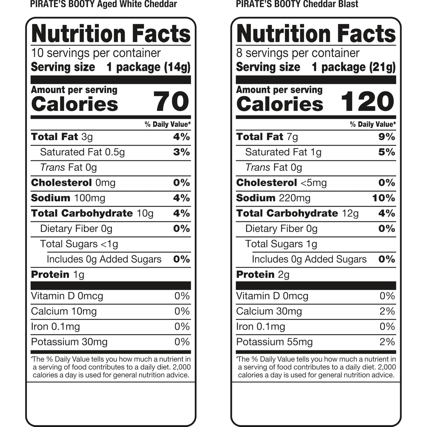 Pirate's Booty Aged White Cheddar Cheese Puffs Variety Pack, Gluten-Free, 18ct (0.5oz & 0.75oz)