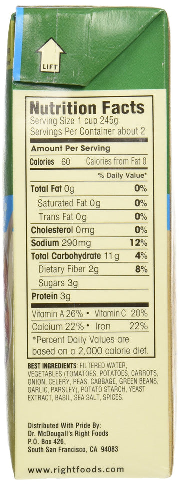 Dr Mcdougalls, Low Sodium Garden Vegetable Soup, 17.9 Ounce
