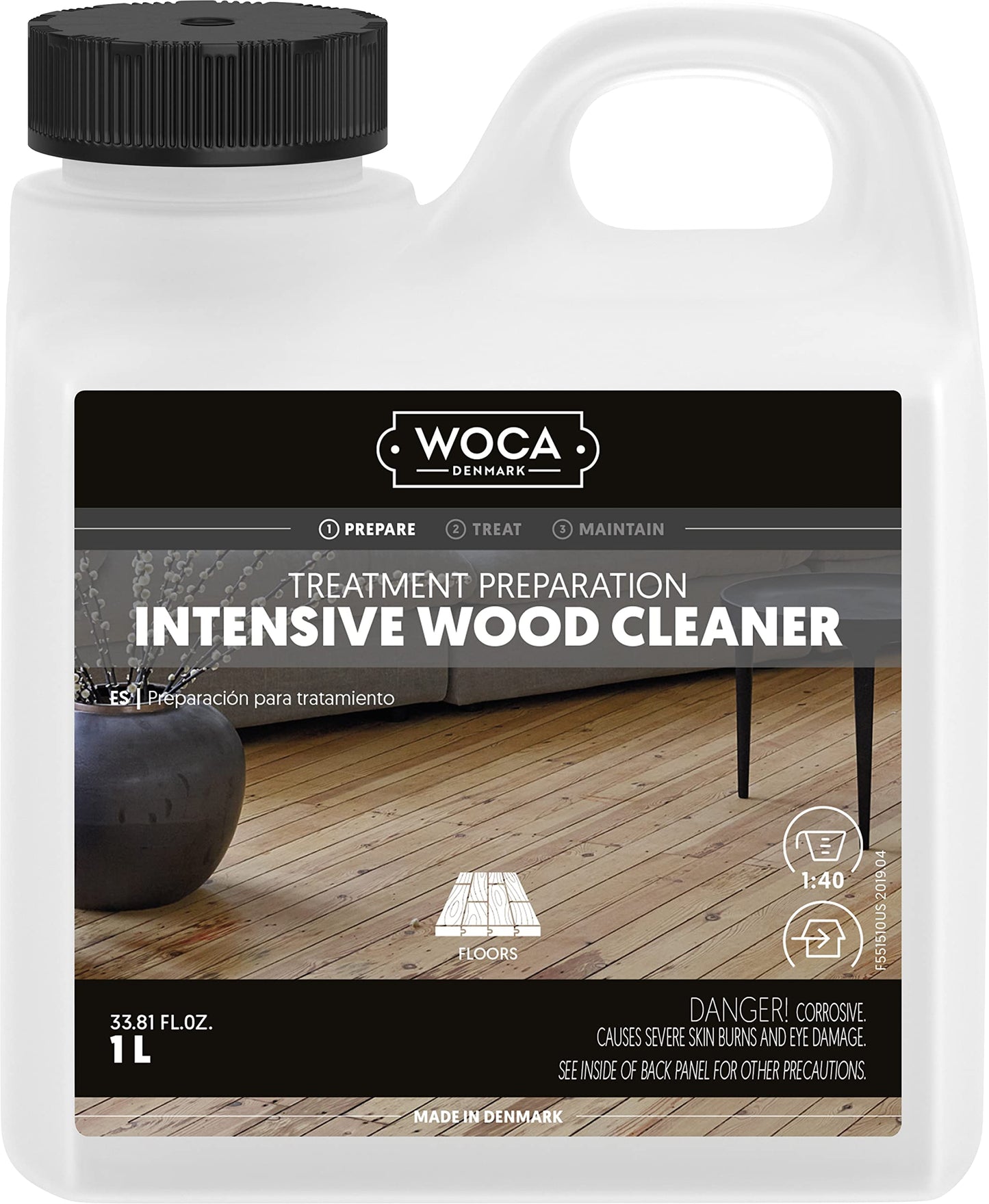 Woca Intensive Wood Cleaner 1 L Is A Concentrated Formula For The Preparing And Treatment Of Raw Wood To Accept Wood Stains, Soa