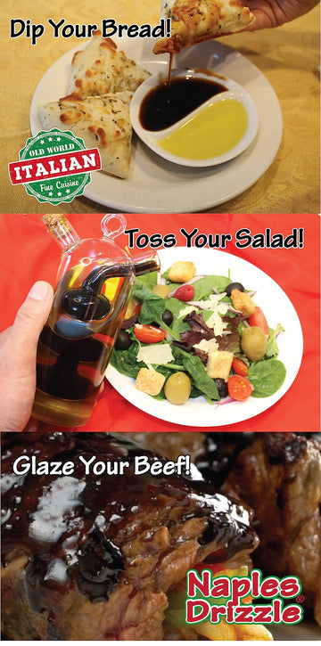 Naples Drizzle Barrel-Aged Balsamic Vinegar Of Modena -- Rich, Extra Thick, No Added Sugar Or Thickeners, Better-Than-Glaze Bals