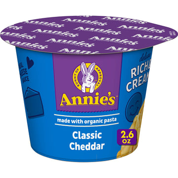 Annie'S Microwavable Macaroni And Cheese Cups, Deluxe Rich And Creamy, Shells And Classic Cheddar, 1 Cup