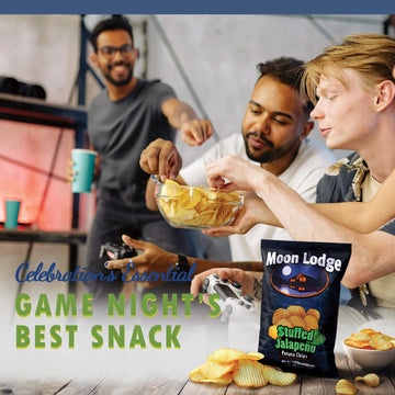 Moon Lodge 21 Pack Stuffed Jalapeo Potato Chips - Kosher & Halal Snacks For All Ages, Perfect For Parties & Movie Nights (1.5 Oz