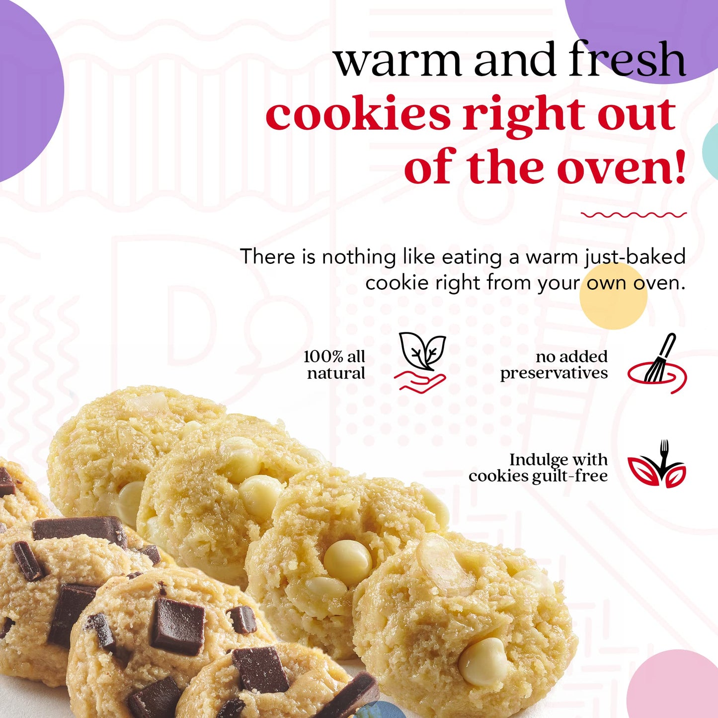 David's Cookies Preformed Frozen Cookie Dough Chocolate Chunk & Macadamia White Chip 96 count
