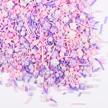 Edible Seashell Sprinkles For Cake Decorating, Seashells Cake Decorations Mix, White Pink Pearl Sprinkles, Jimmy, Confetti, Perf