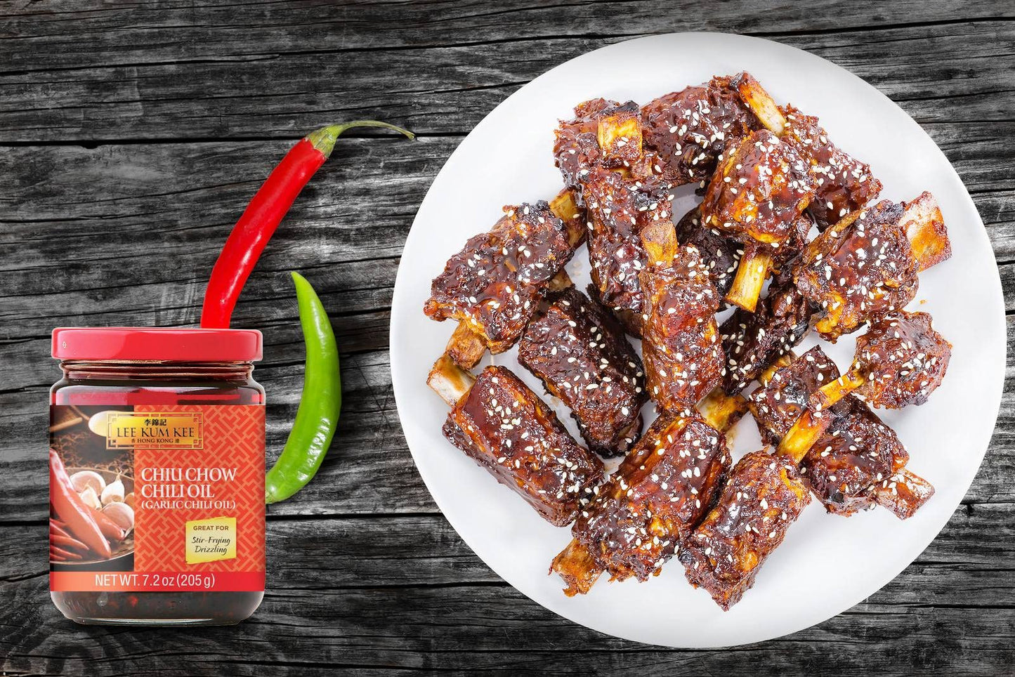 Lee Kum Kee Chiu Chow Chili Oil, 7.2-Ounce Jars (Pack Of 4)