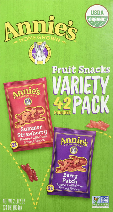 Annies Homegrown Homegrown Fruit Snacks Variety Pack Net Wt (42 Pack 0.8 Oz Net Wt 34 Oz )